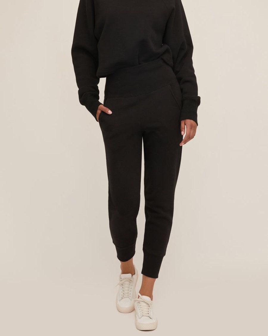 Women Marissa Webb | So High Waisted French Terry Sweatpants In Black