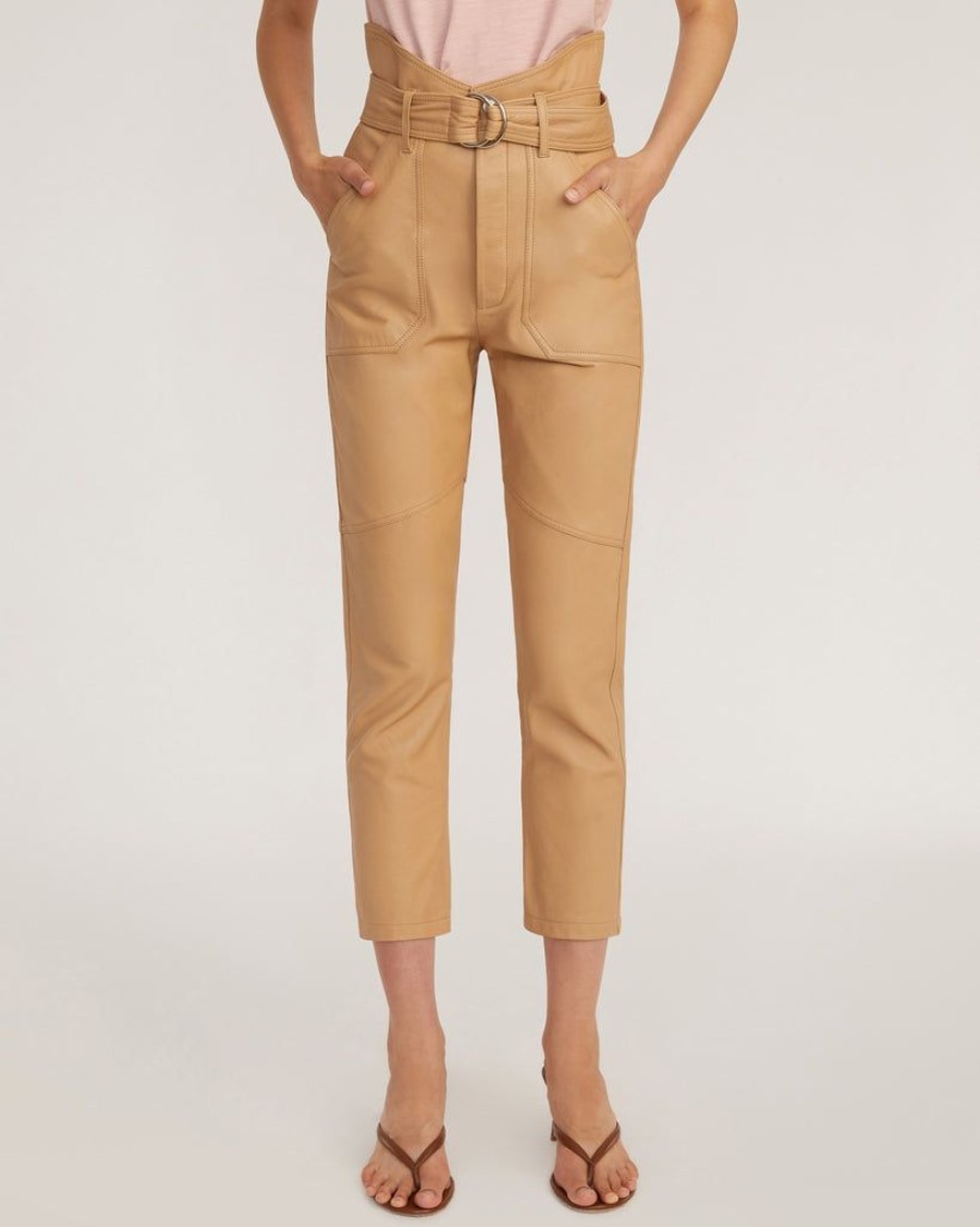 Women Marissa Webb | Bennett Patch Pocket Leather Pant In Desert