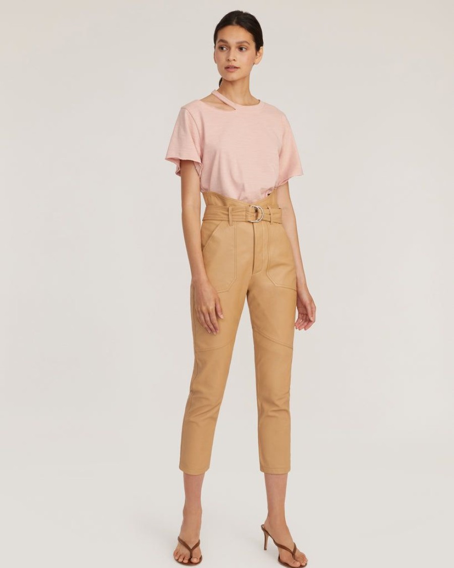 Women Marissa Webb | Bennett Patch Pocket Leather Pant In Desert