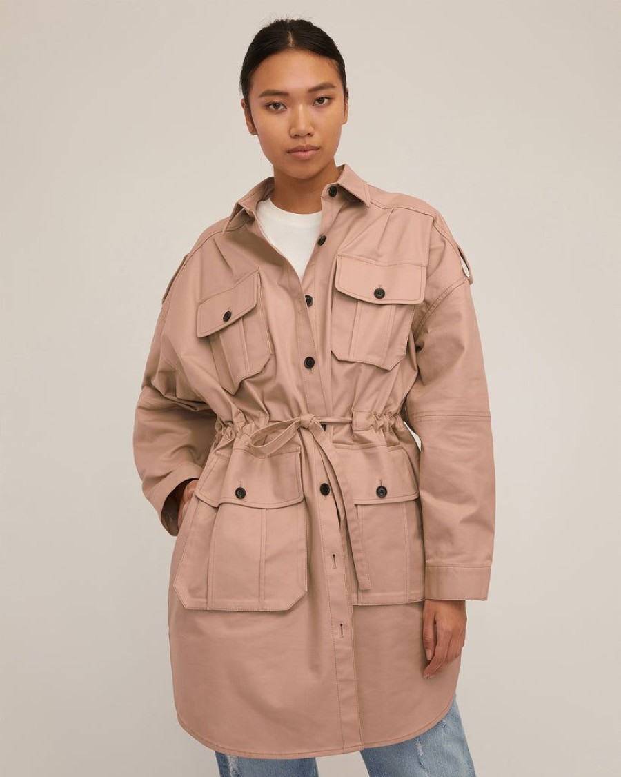 Women Marissa Webb | Dante Crisp Canvas Utility Jacket Warm Sand