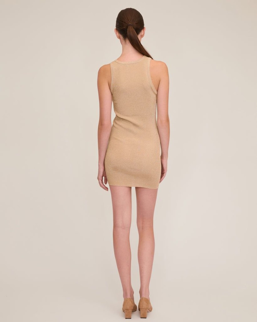 Women Marissa Webb | Ryan Ribbed Mini Sweater Tank Dress In Midas