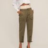 Women Marissa Webb | Ada Corset Tapered Leg Pant Military Green Bone Combo