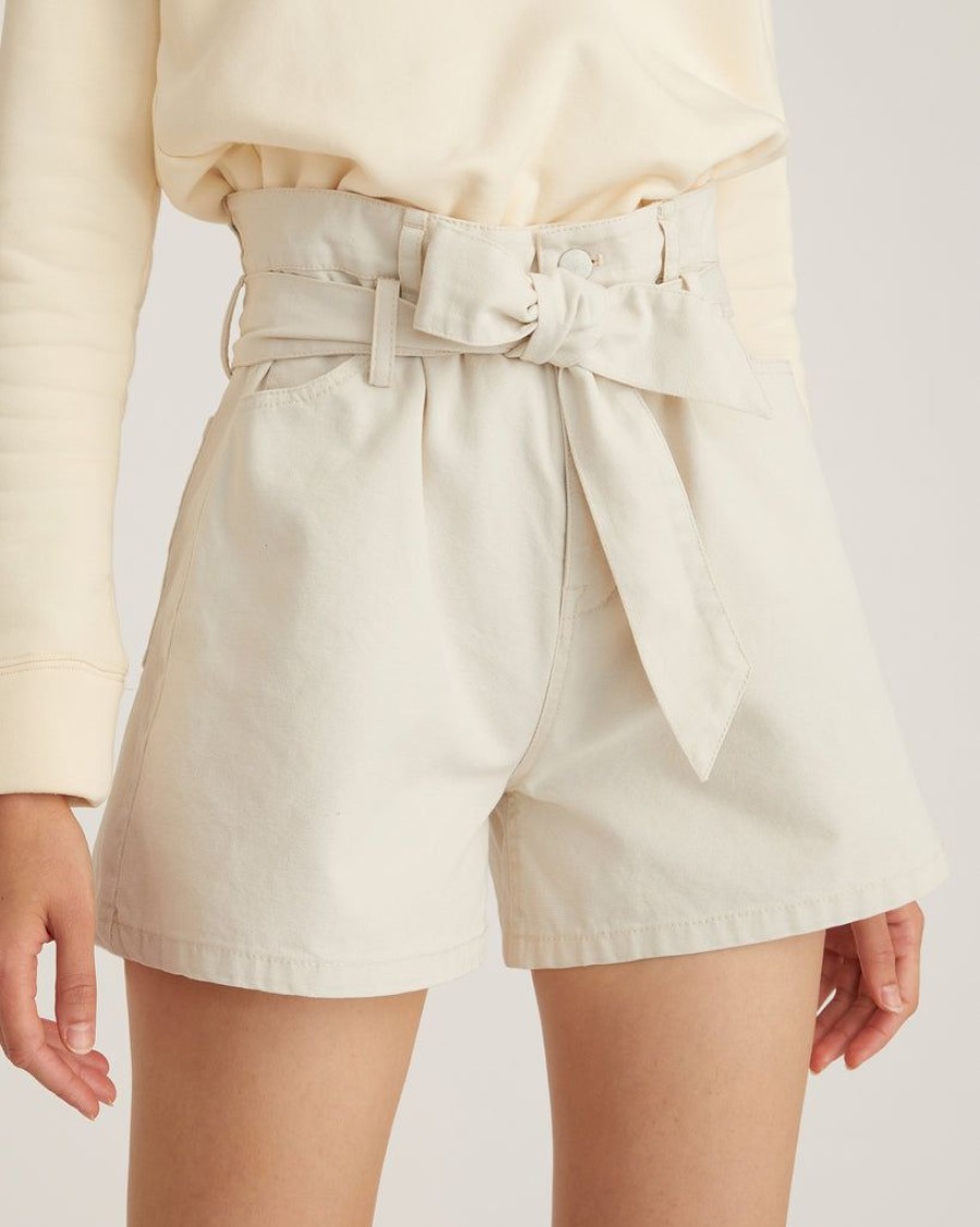 Women Marissa Webb | Banks Paper Bag Canvas Boyfriend Short Oat