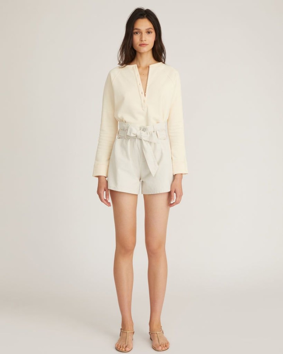 Women Marissa Webb | Banks Paper Bag Canvas Boyfriend Short Oat