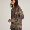 Women Marissa Webb | So Relaxed Boyfriend Slub Jersey Long Sleeve Camo Henley Woodland Camo