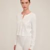 Women Marissa Webb | Stretch Waffle Mabel Seamed Henley In Off White