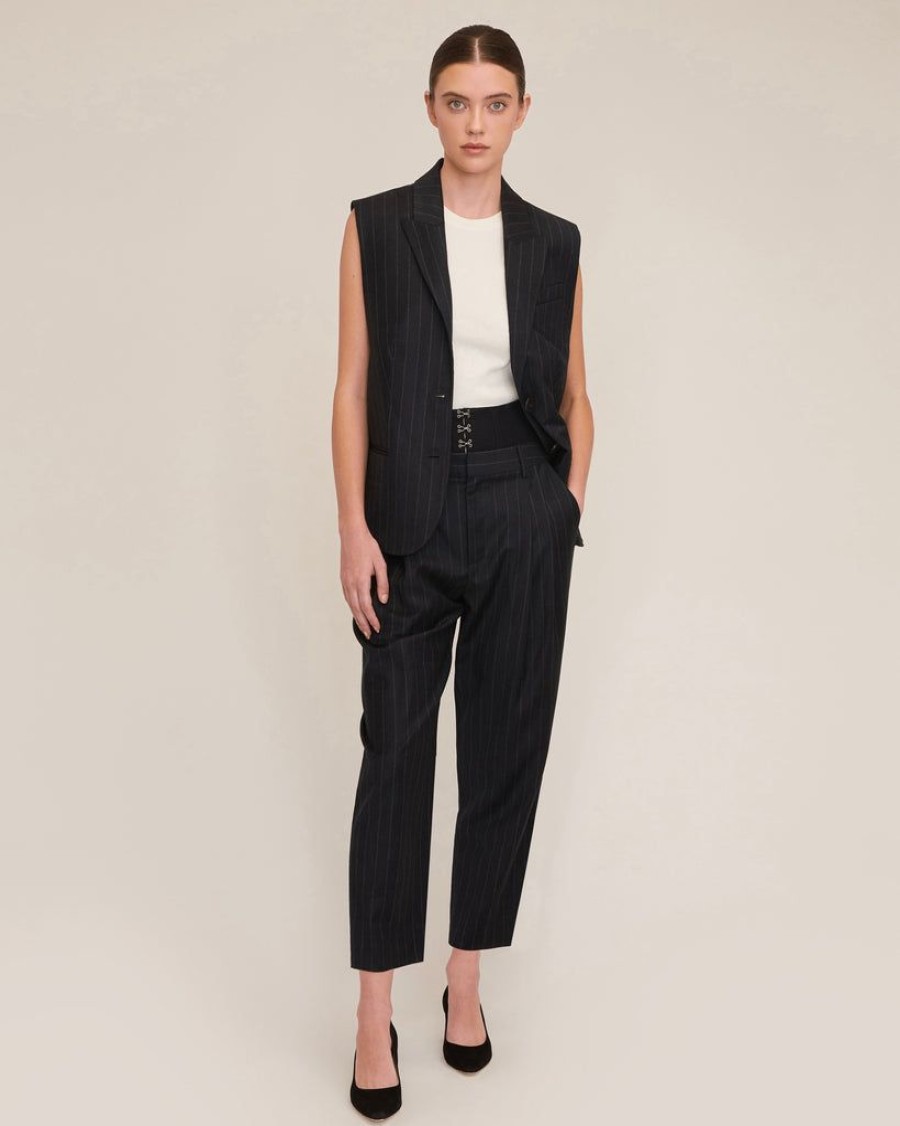 Women Marissa Webb | Arley Pinstripe Boy Blazer Vest Tatum Pinstripe