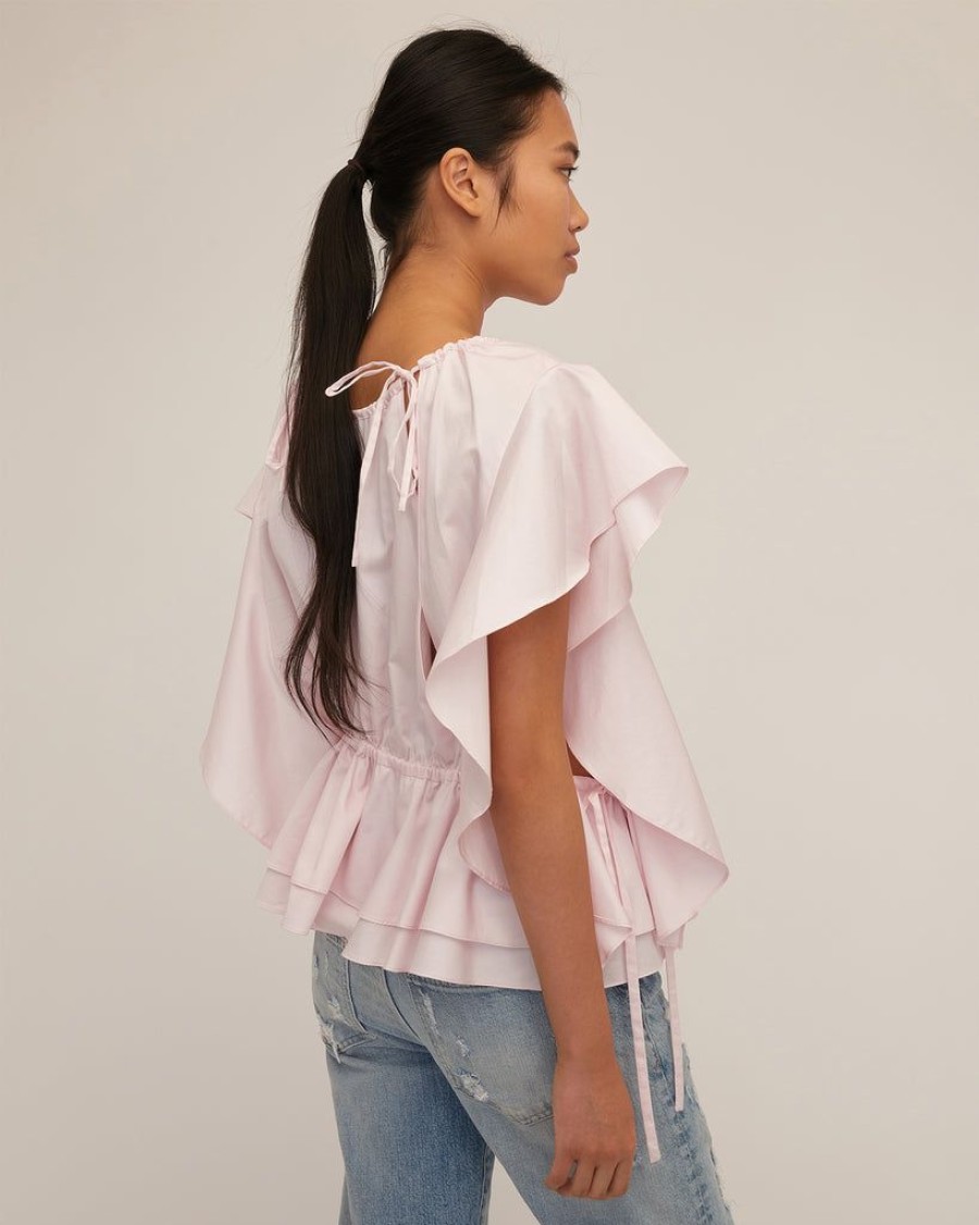 Women Marissa Webb | Lincoln Cotton Trapeze Top In Soft Pink