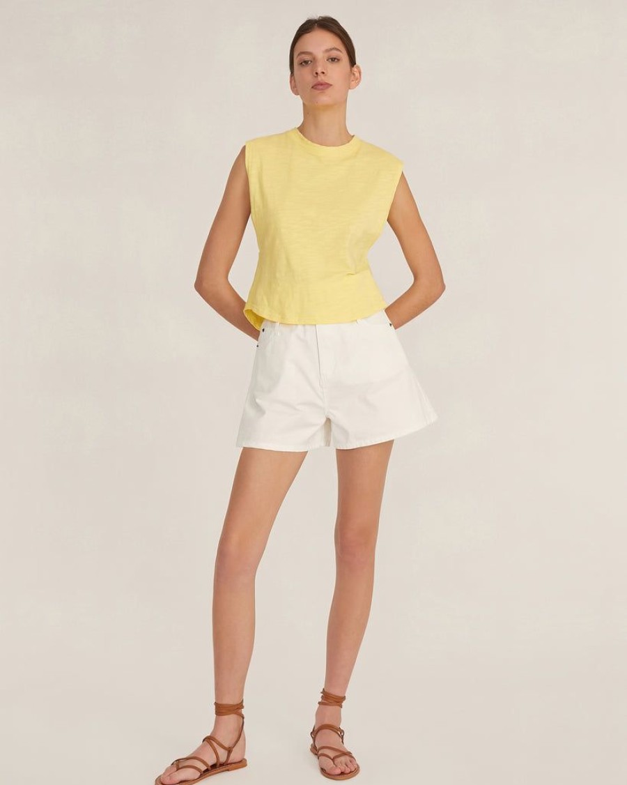 Women Marissa Webb | So Relaxed Slub Jersey Muscle Tee In Citrine