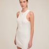 Women Marissa Webb | Stretch Waffle Liam Slim Knit Mini Dress In Off White