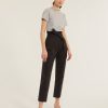 Women Marissa Webb | Bryn Paper Bag Vintage Washed Pant In Washed Black