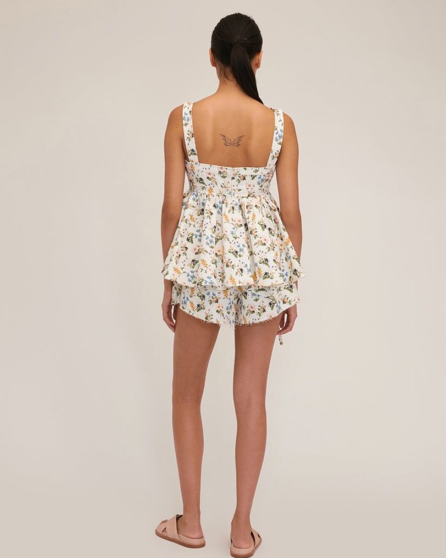 Women Marissa Webb | Leighton Botanical Floral Empire Top Botanical Print