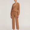 Women Marissa Webb | Arie Ribbed Cashmere Blend Pant In Camel