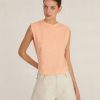 Women Marissa Webb | So Relaxed Slub Jersey Muscle Tee In Papaya