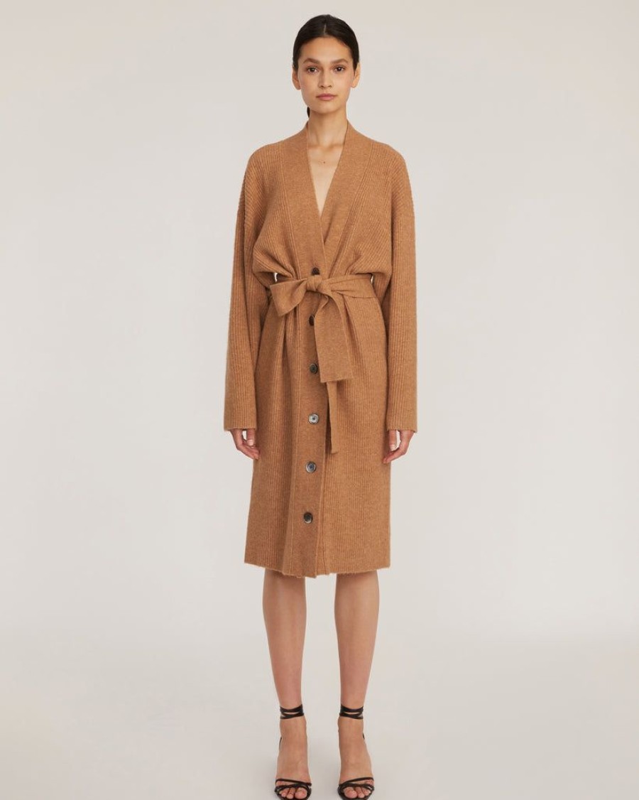 Women Marissa Webb | Kyrie Cashmere Blend Midi Cardigan In Camel