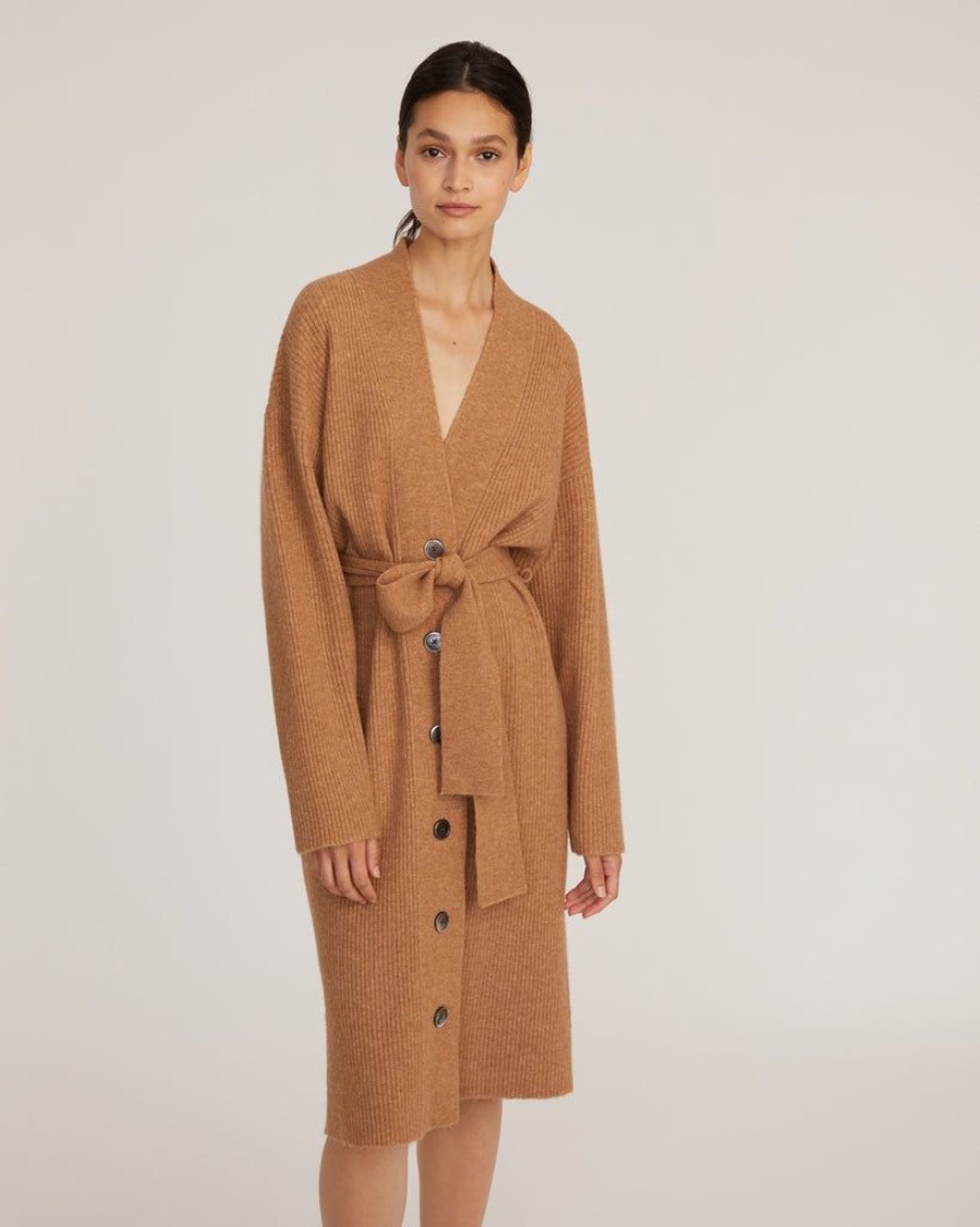 Women Marissa Webb | Kyrie Cashmere Blend Midi Cardigan In Camel