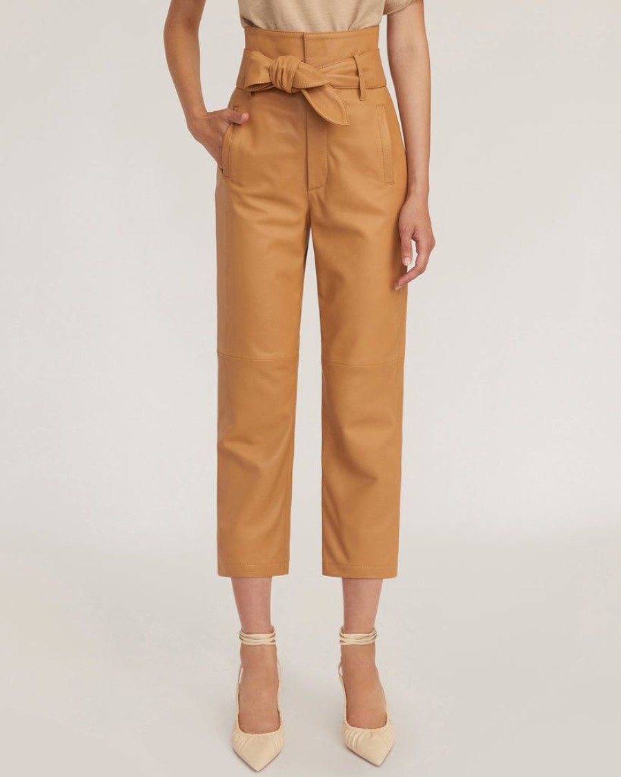 Women Marissa Webb | Brennan Leather Pant In Fawn