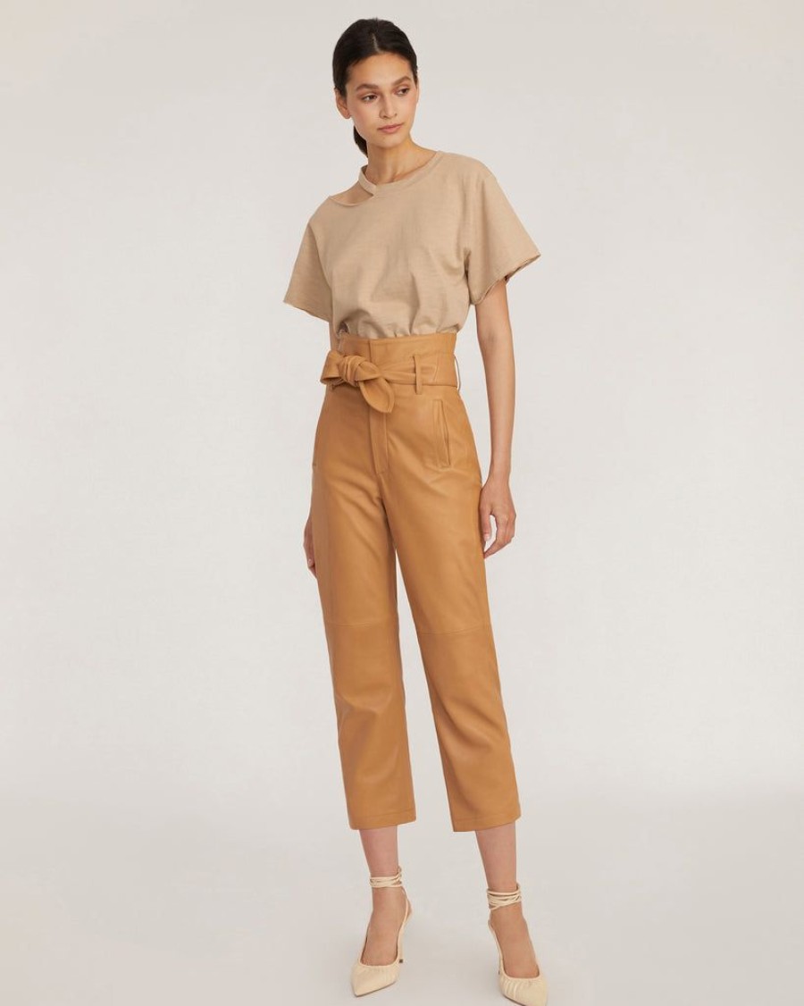 Women Marissa Webb | Brennan Leather Pant In Fawn