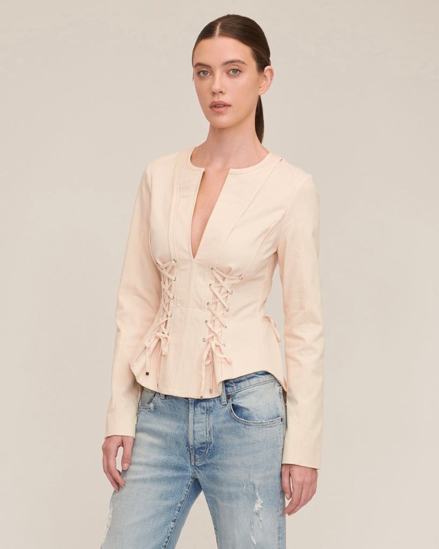 Women Marissa Webb | Valentina Lace Up Top Bone