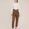 Women Marissa Webb | Bennett Patch Pocket Leather Pant In Sandstone