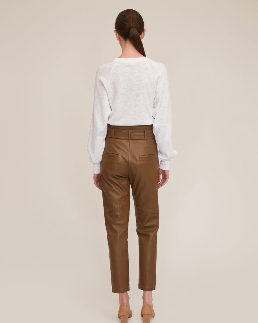 Women Marissa Webb | Bennett Patch Pocket Leather Pant In Sandstone