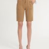 Women Marissa Webb | Romy Raw Edge French Terry Bermuda Short In Light Mocha