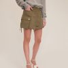 Women Marissa Webb | Rava Washed Canvas Cargo Mini Skirt Military Green