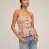 Women Marissa Webb | Oakley Canvas Lace Up Corset Sandshell