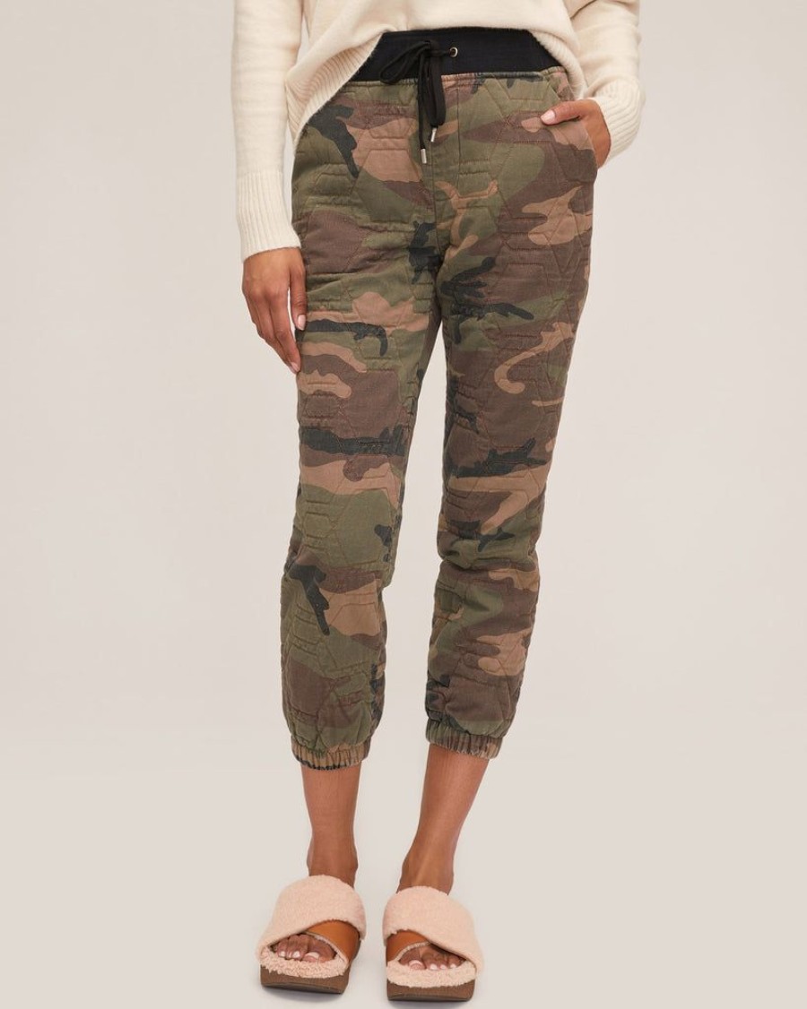 Women Marissa Webb | Markie Quilted Camo Jogger Quilted Woodland Camo