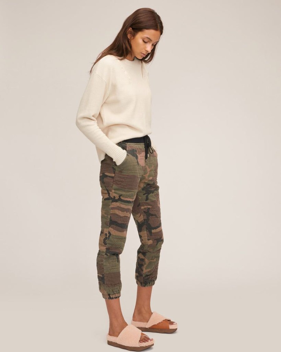 Women Marissa Webb | Markie Quilted Camo Jogger Quilted Woodland Camo