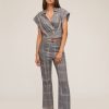 Women Marissa Webb | Lennon Lightweight Flannel Flare Pant Fog Grey Plaid