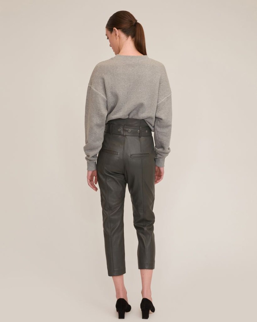 Women Marissa Webb | Anniston Leather Pant In Charcoal