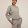 Women Marissa Webb | So Uptight Cropped Raglan French Terry Sweatshirt In Heather Grey