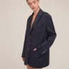 Women Marissa Webb | Cohen Boyfriend Wool Blazer Dress Remi Navy