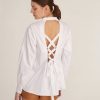 Women Marissa Webb | Lennox Tie-Back Cotton Button Down White