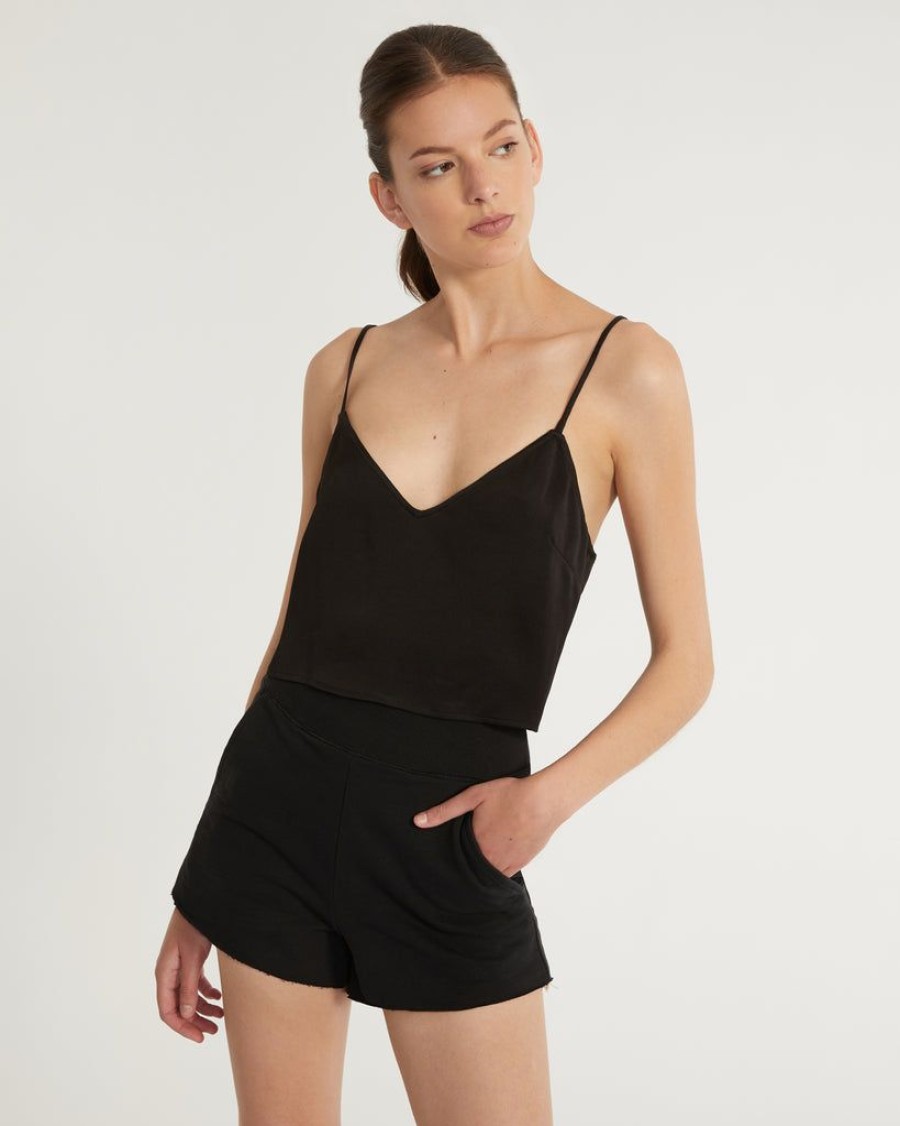 Women Marissa Webb | So High Waisted Slub Cotton Short In Black