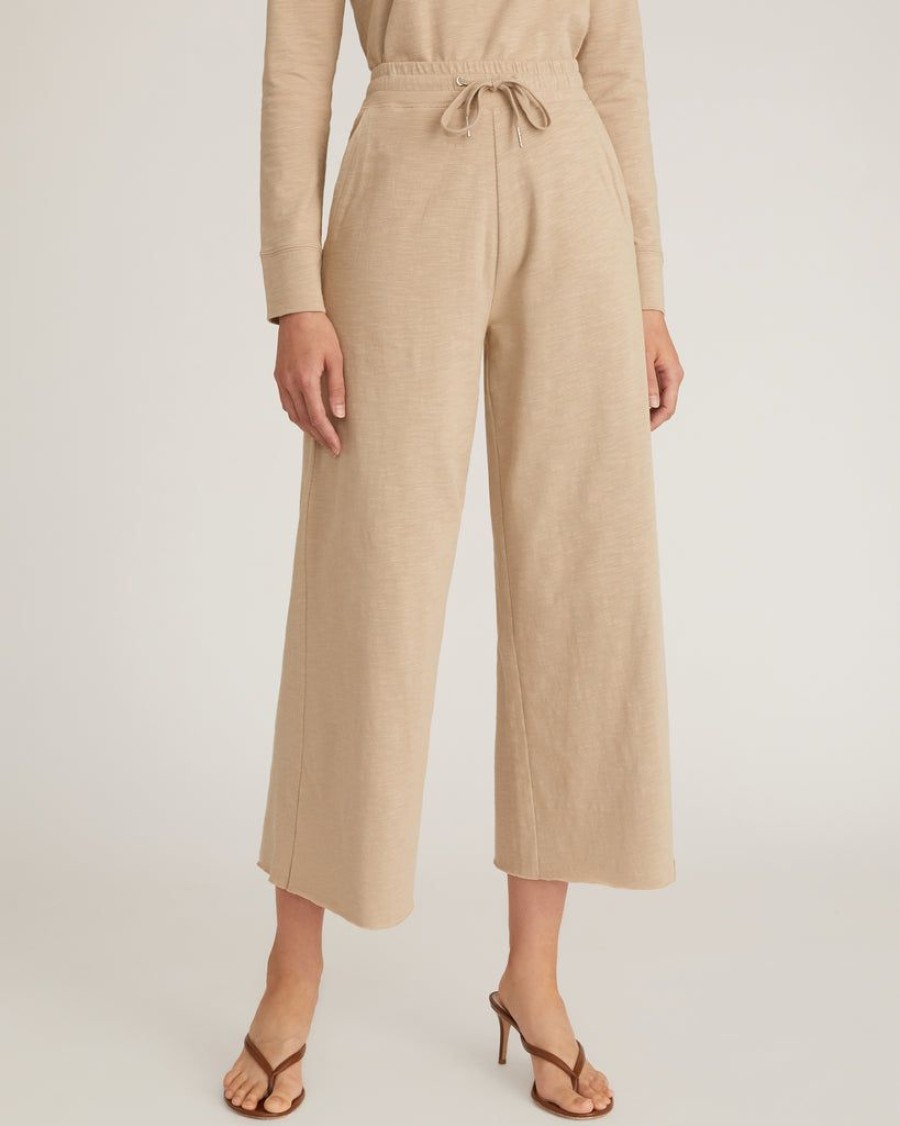 Women Marissa Webb | So Relaxed Slub Cotton Wide Leg Lounge Pant Sand