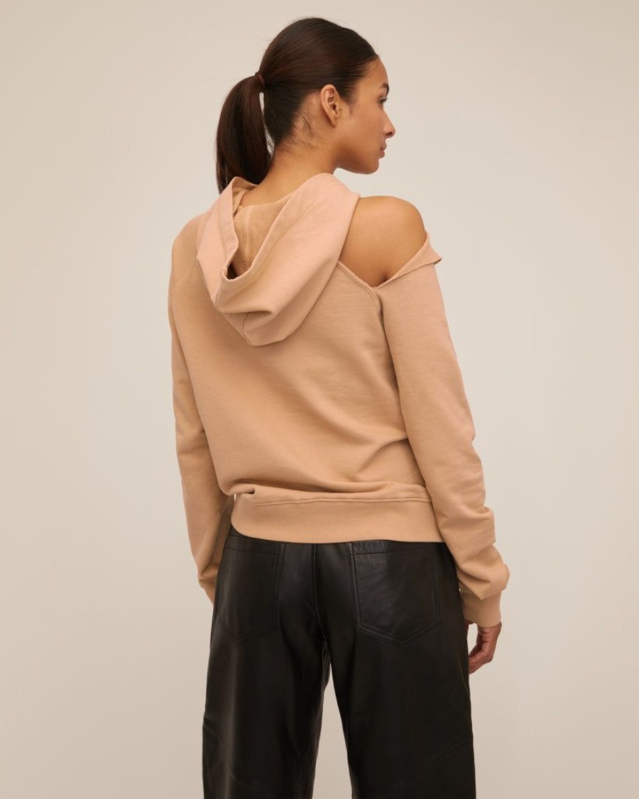 Women Marissa Webb | Boone French Terry Raglan Hoodie Biscotti