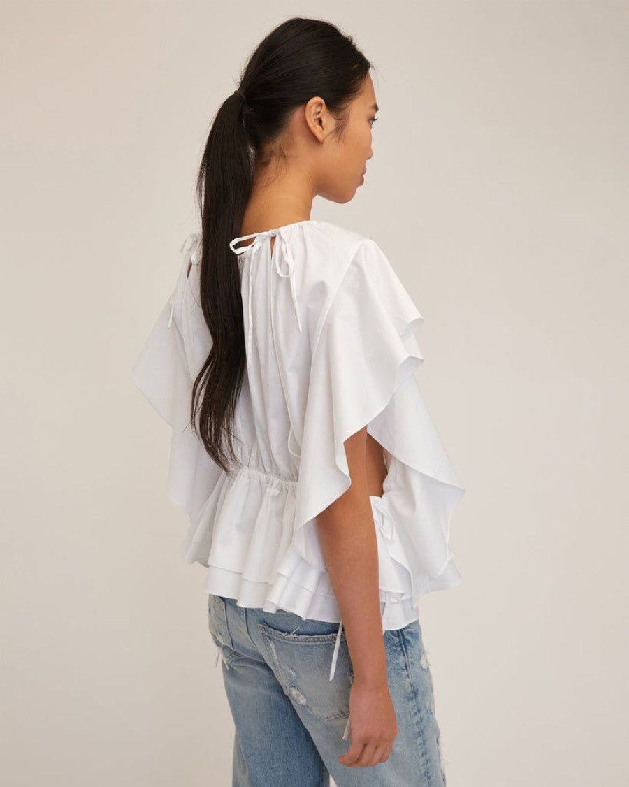 Women Marissa Webb | Lincoln Cotton Trapeze Top In White