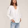 Women Marissa Webb | Miro U-Neck Sateen Boyfriend Button Down White