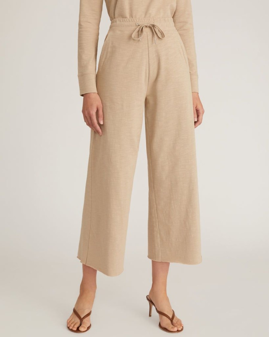 Women Marissa Webb | So Relaxed Slub Cotton Wide Leg Lounge Pant Sand