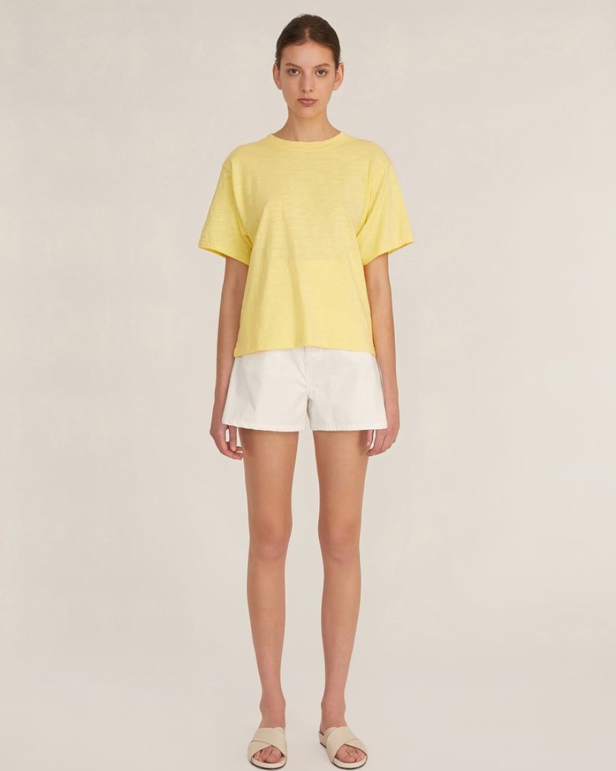 Women Marissa Webb | So Relaxed Slub Jersey Boyfriend Tee In Citrine