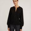 Women Marissa Webb | So Uptight Waffle Knit Henley In Black