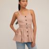 Women Marissa Webb | Brielle Canvas And Tulle Seamed Trench Vest Sandshell