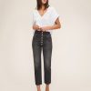 Women Marissa Webb | Turner Ii High Waist Corset Jean In Faded Black Stone Wash