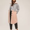 Women Marissa Webb | Reese Sherpa Wool Overcoat Grey Wool Beige Combo